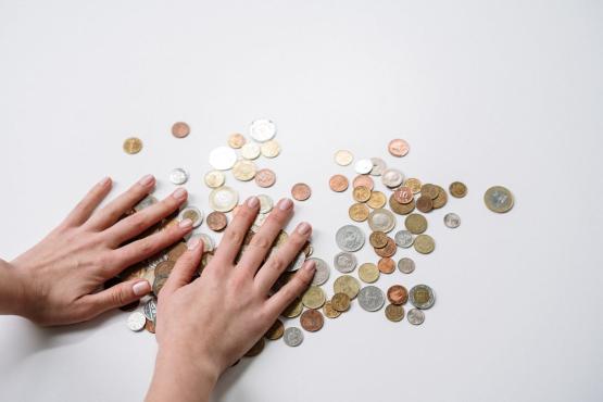 Image of hands counting coins