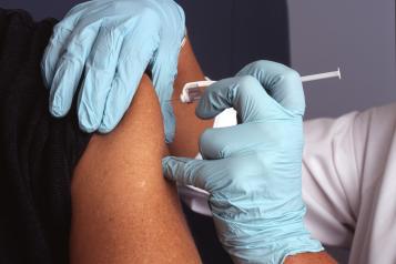 Flu vaccination in the arm