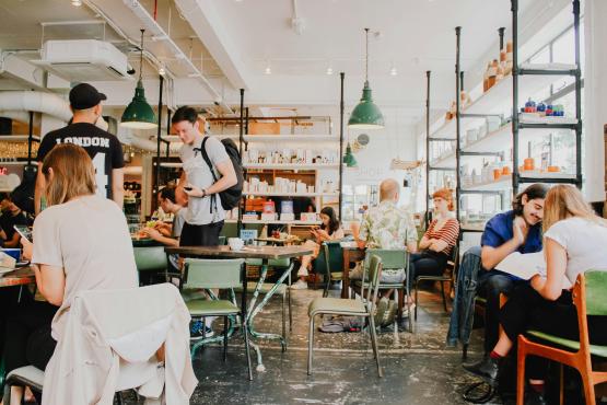 Image of a busy cafe